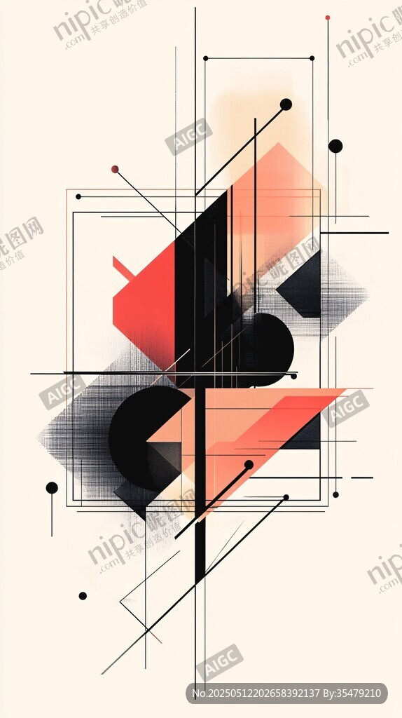 抽象几何图形艺术作品