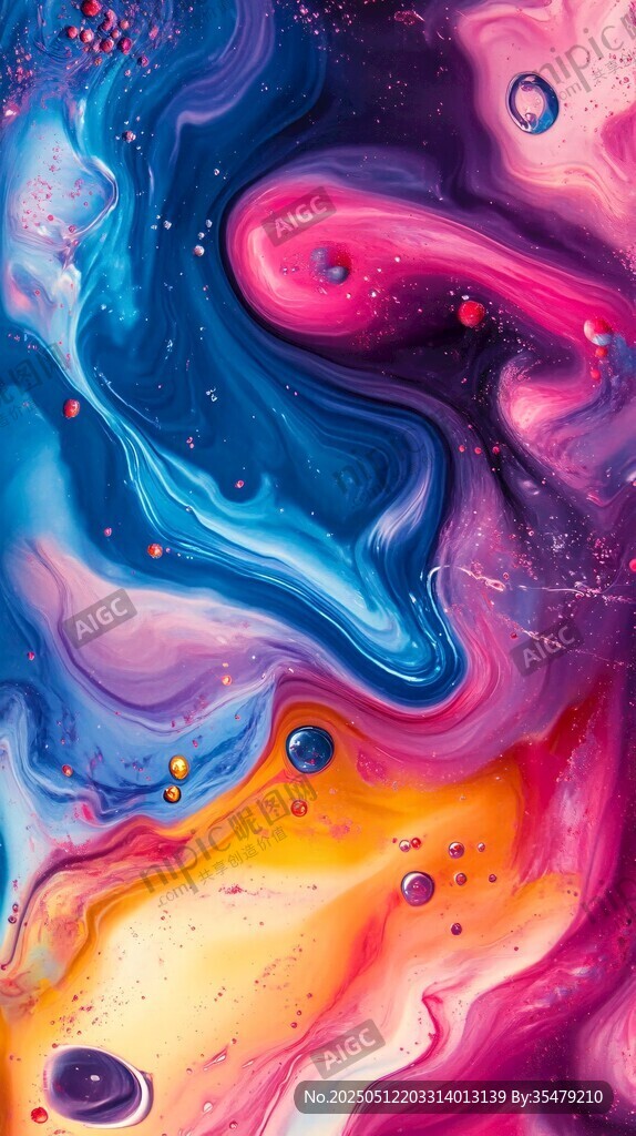 梦幻流体色彩艺术画面