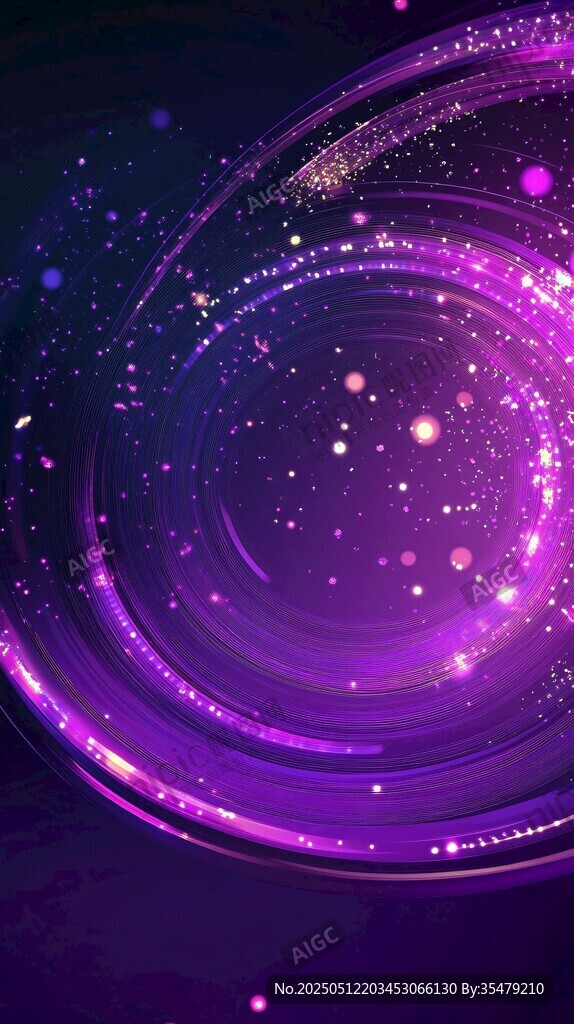 梦幻紫色星空光效漩涡