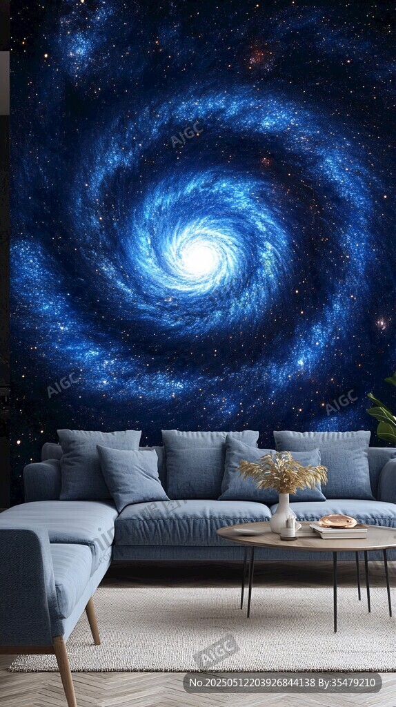 梦幻星空客厅背景墙装饰