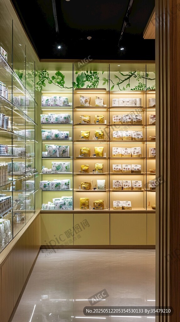 精致陈列的药品展示空间