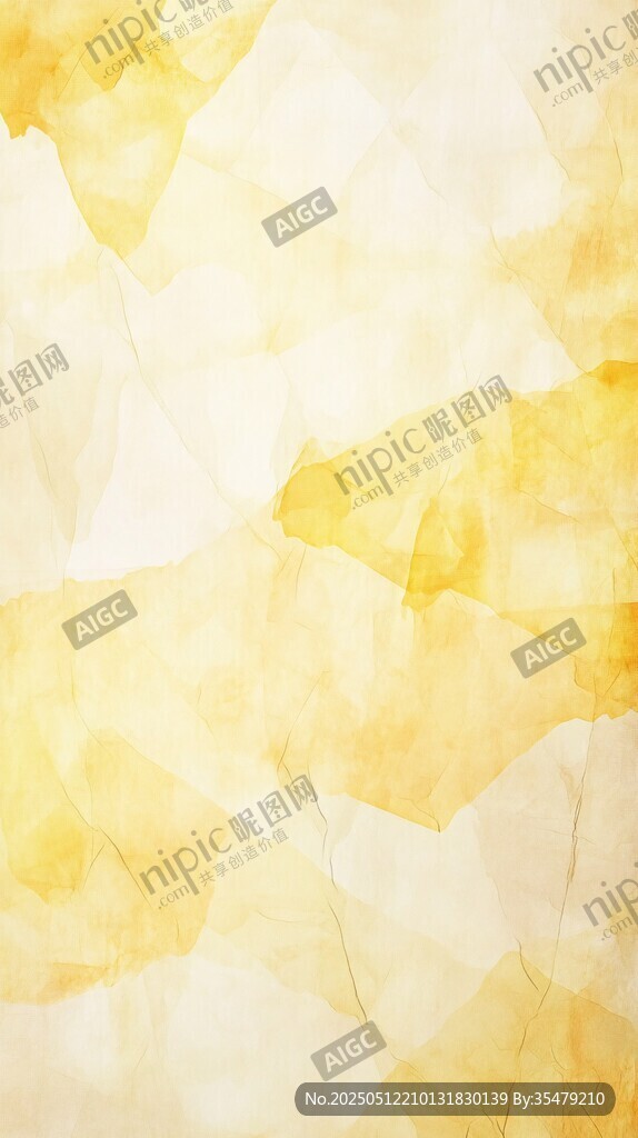 淡黄色水彩纹理背景图
