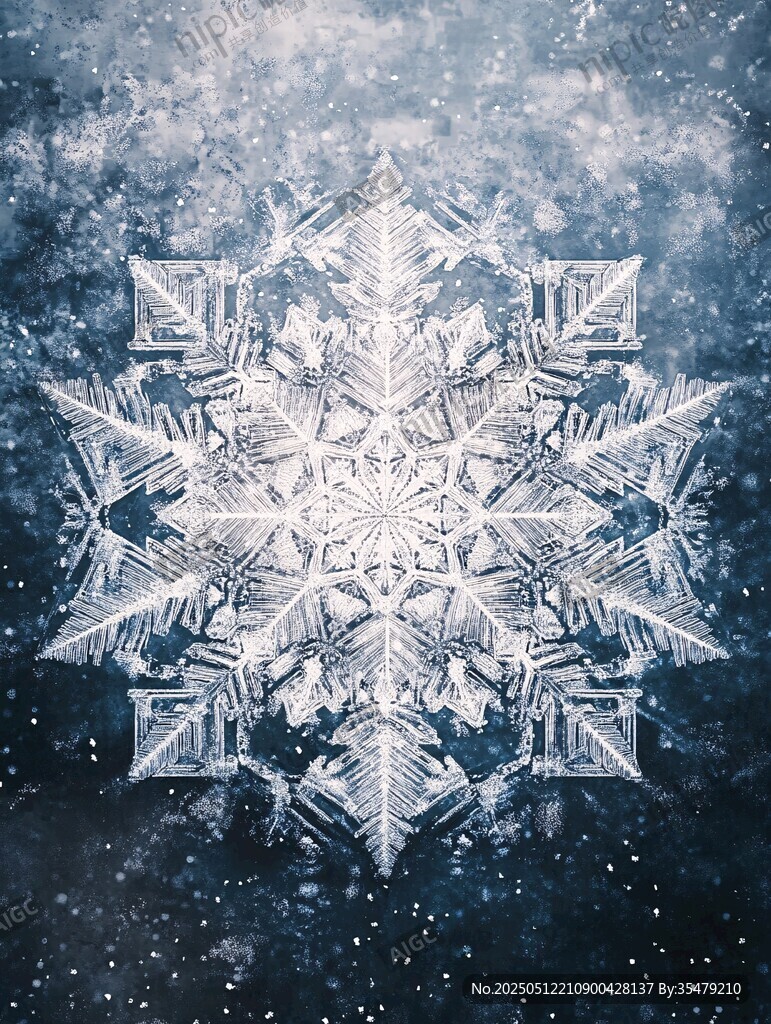 梦幻雪花图案 冬日浪漫氛围