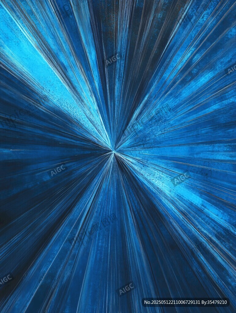 蓝色放射状抽象纹理背景