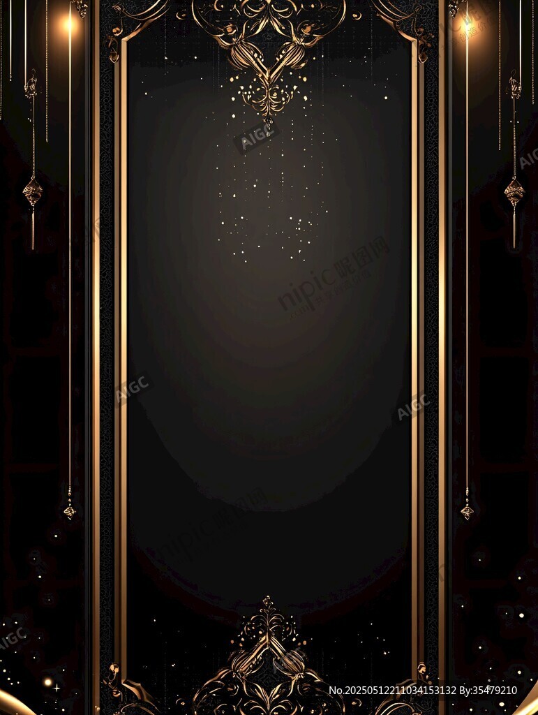 黑金奢华边框背景图