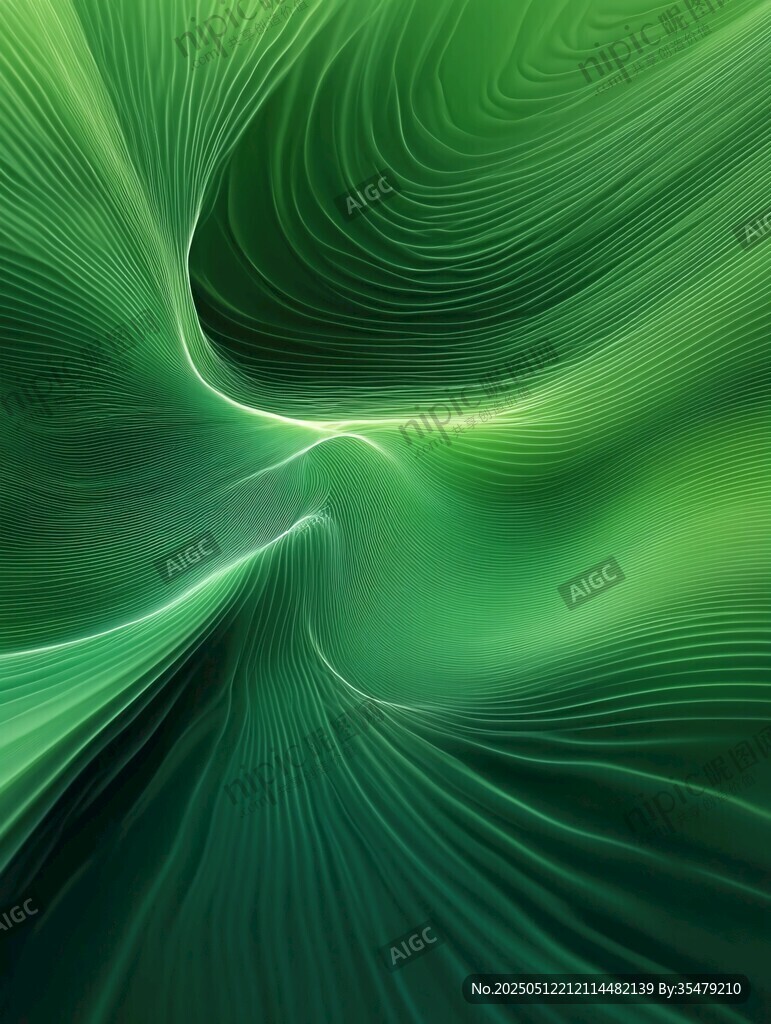 梦幻绿色流动纹理背景