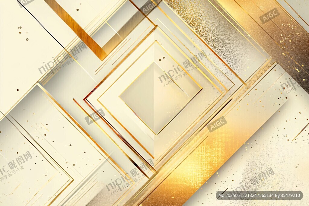 金色几何抽象背景纹理图