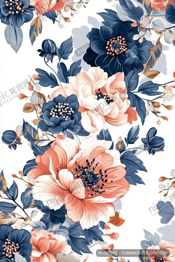 花卉图案 浪漫柔美风花卉