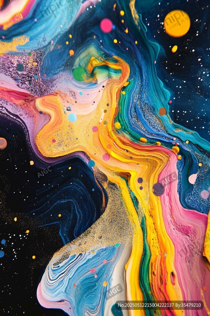梦幻流体色彩艺术画面