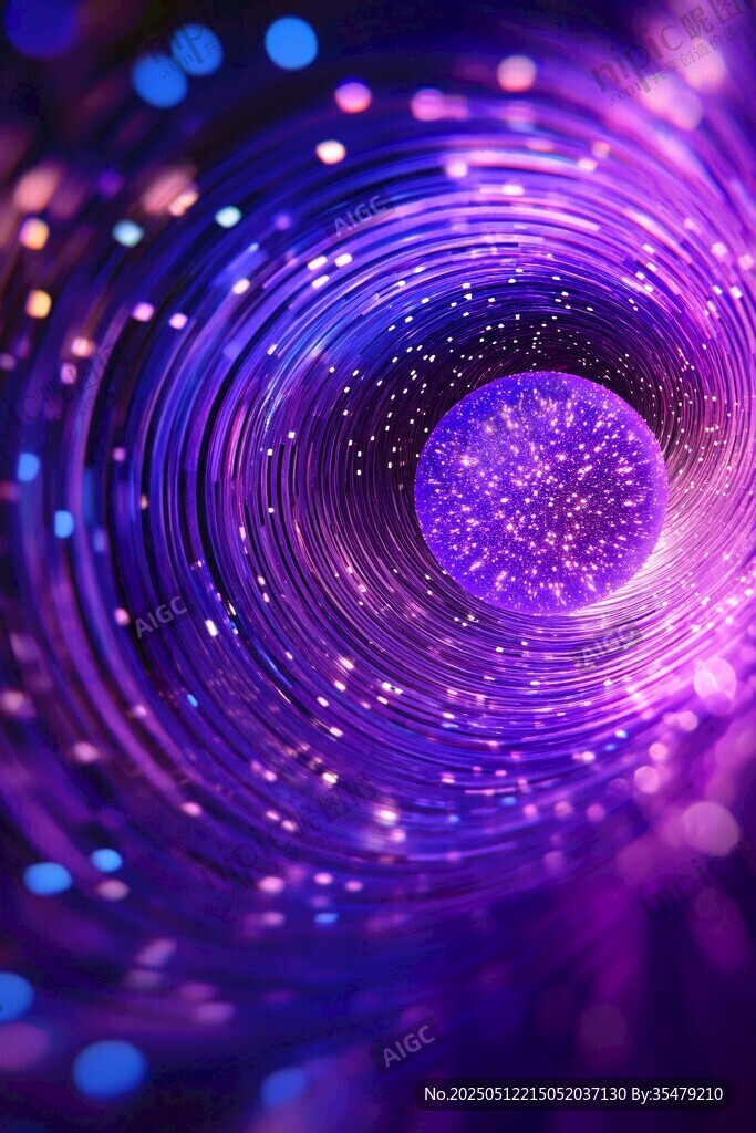梦幻紫色宇宙能量漩涡