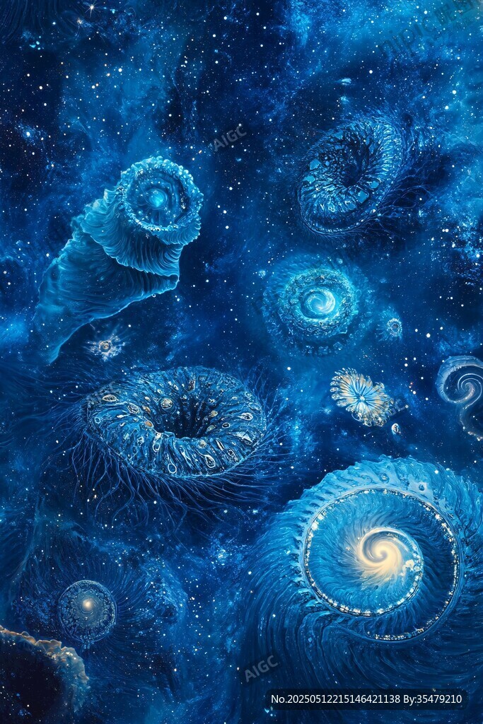 梦幻深海浮游生物奇幻图景