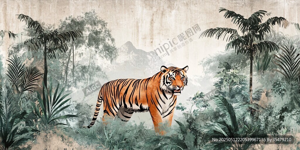丛林中的老虎