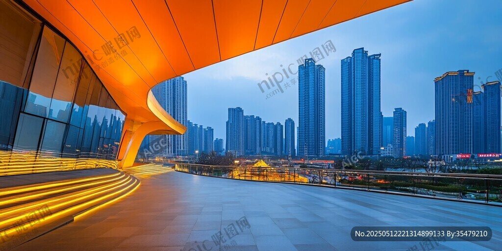 城市现代建筑与天际线美景