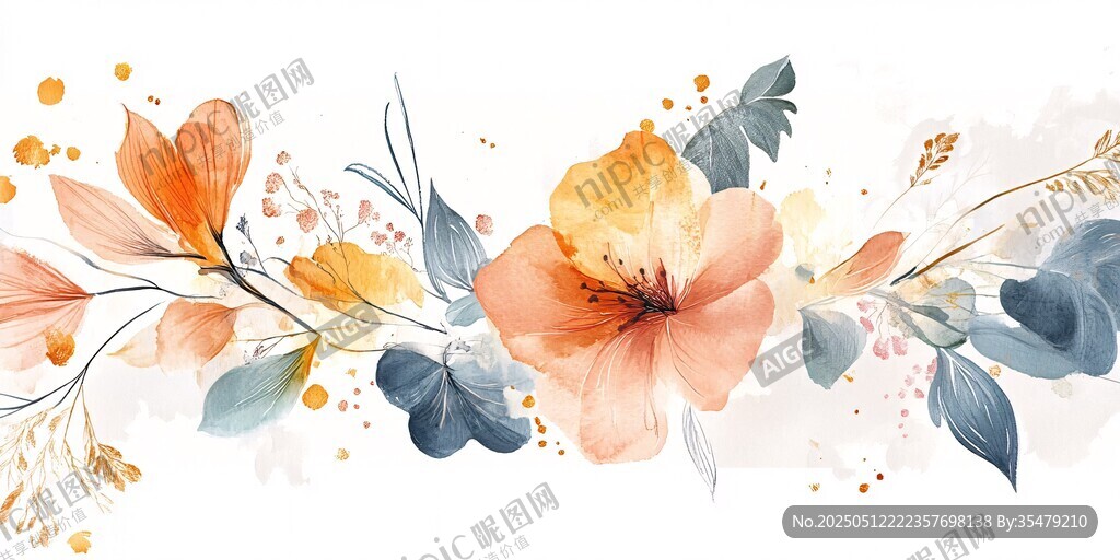 水彩花卉装饰图案