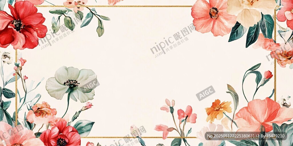 花卉边框背景图
