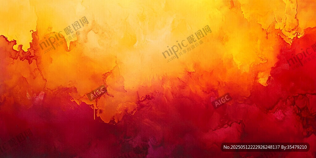 梦幻绚丽的火焰色云彩