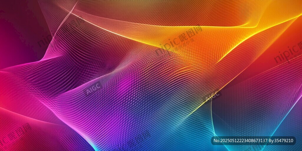 炫彩动感抽象线条背景图