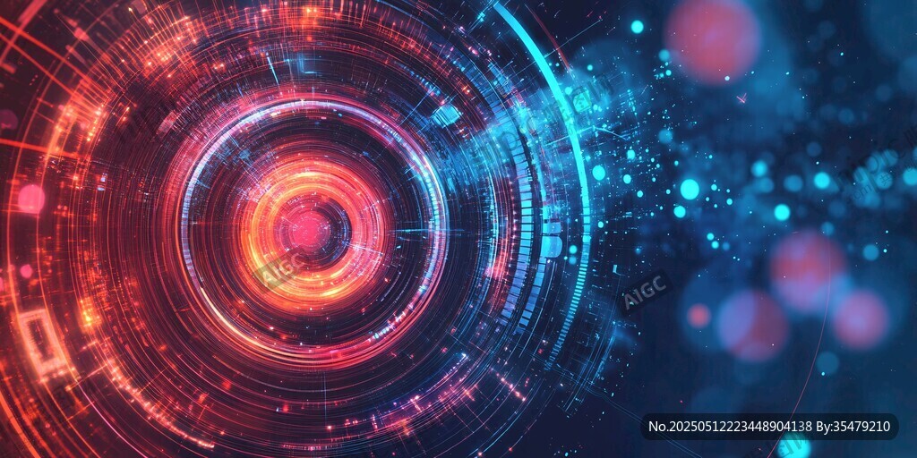 科技感十足的未来数字旋涡