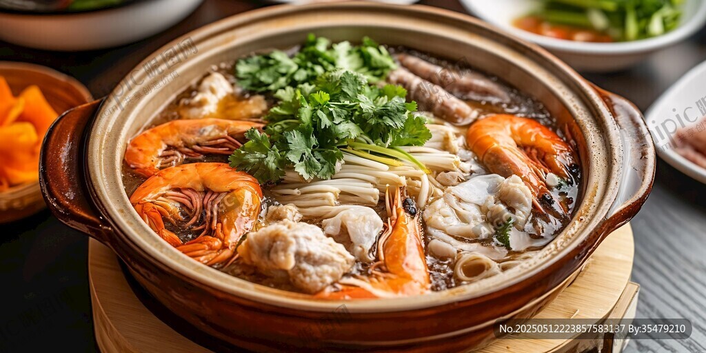 海鲜鸡肉砂锅煲