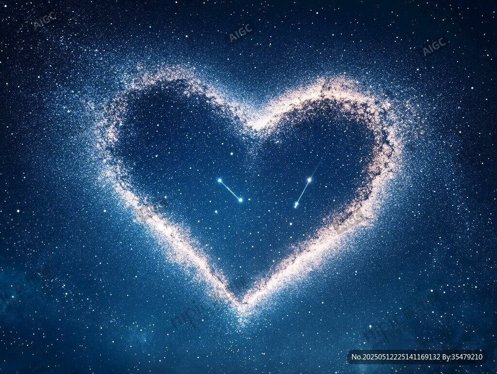 星空心形宇宙浪漫美景
