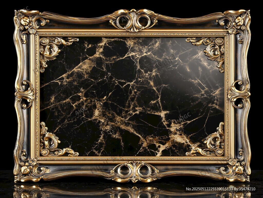 奢华金框配大理石装饰板
