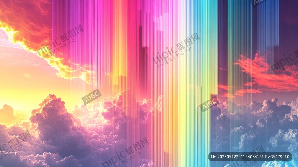 梦幻炫彩天空云端美景
