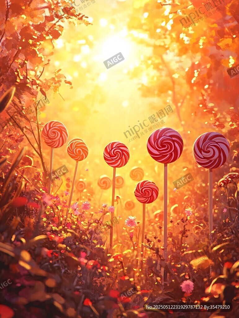 梦幻糖果花田 阳光美景