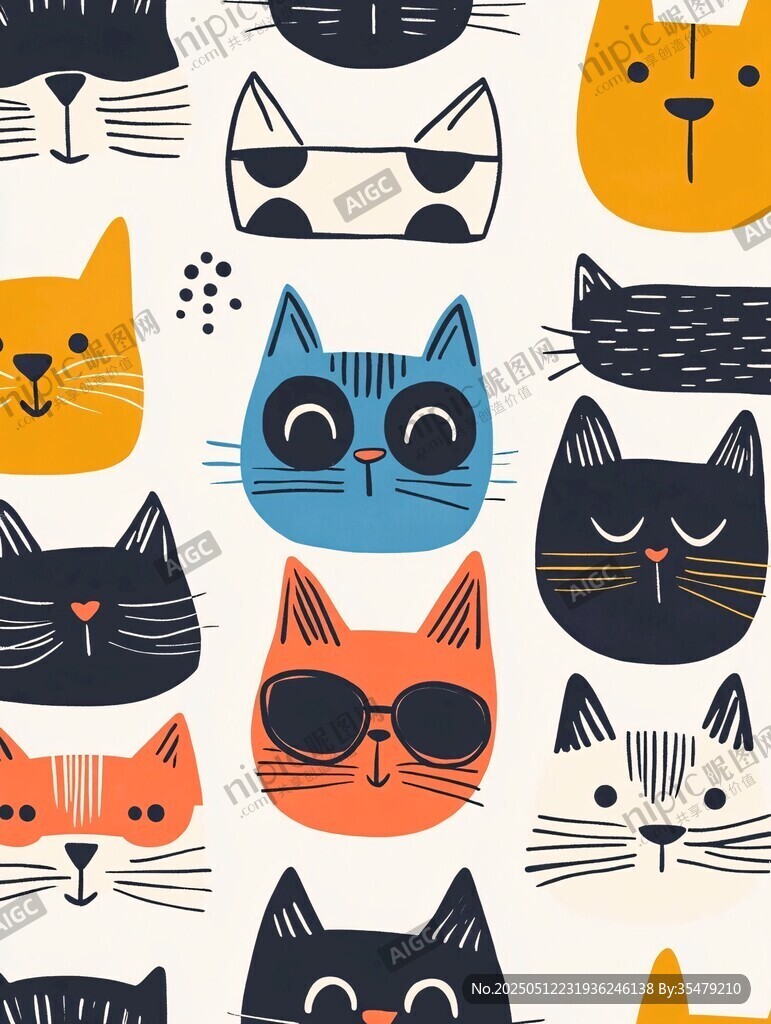 可爱猫咪图案集合