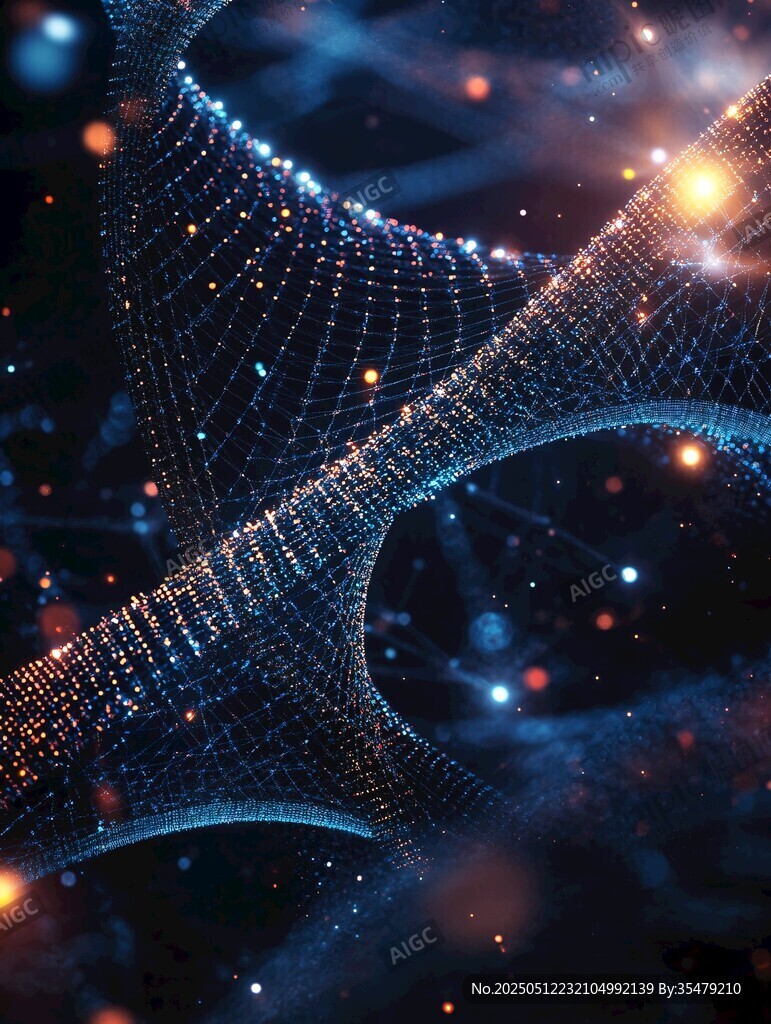 梦幻科技感的网络空间画面