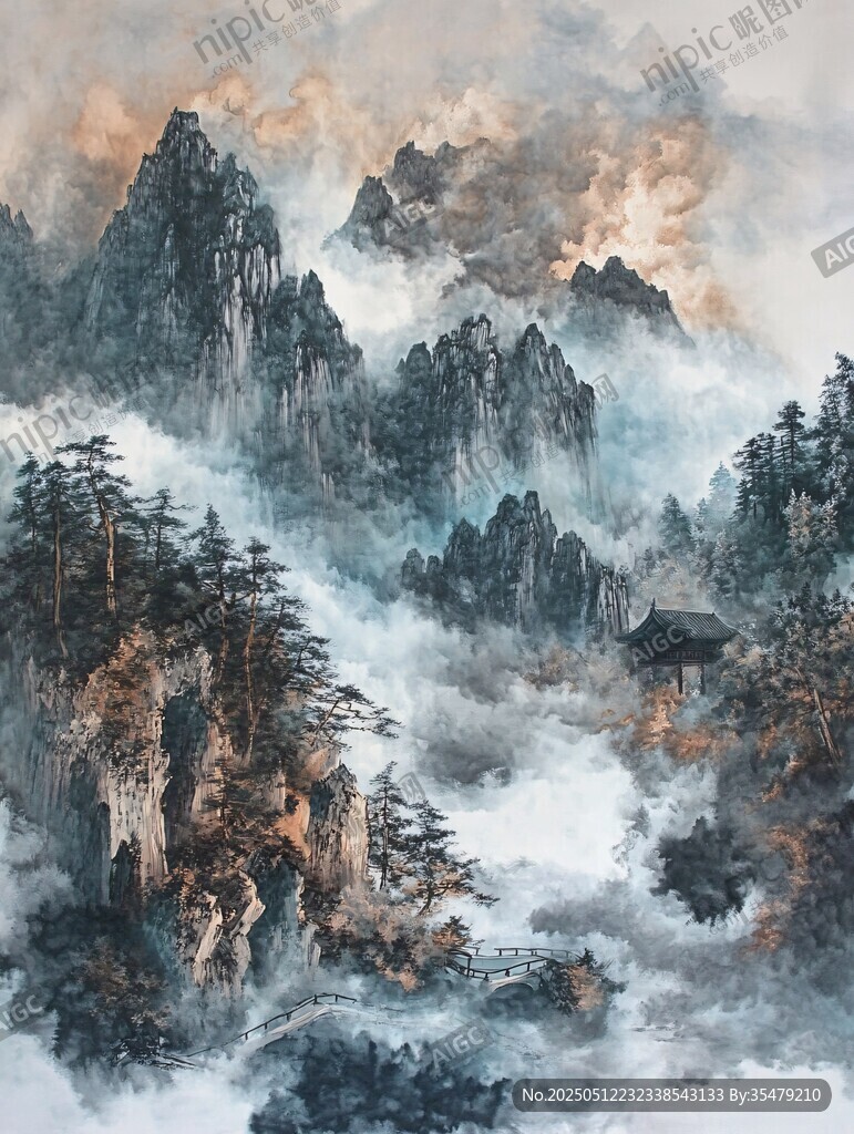 水墨山川间的诗意景致