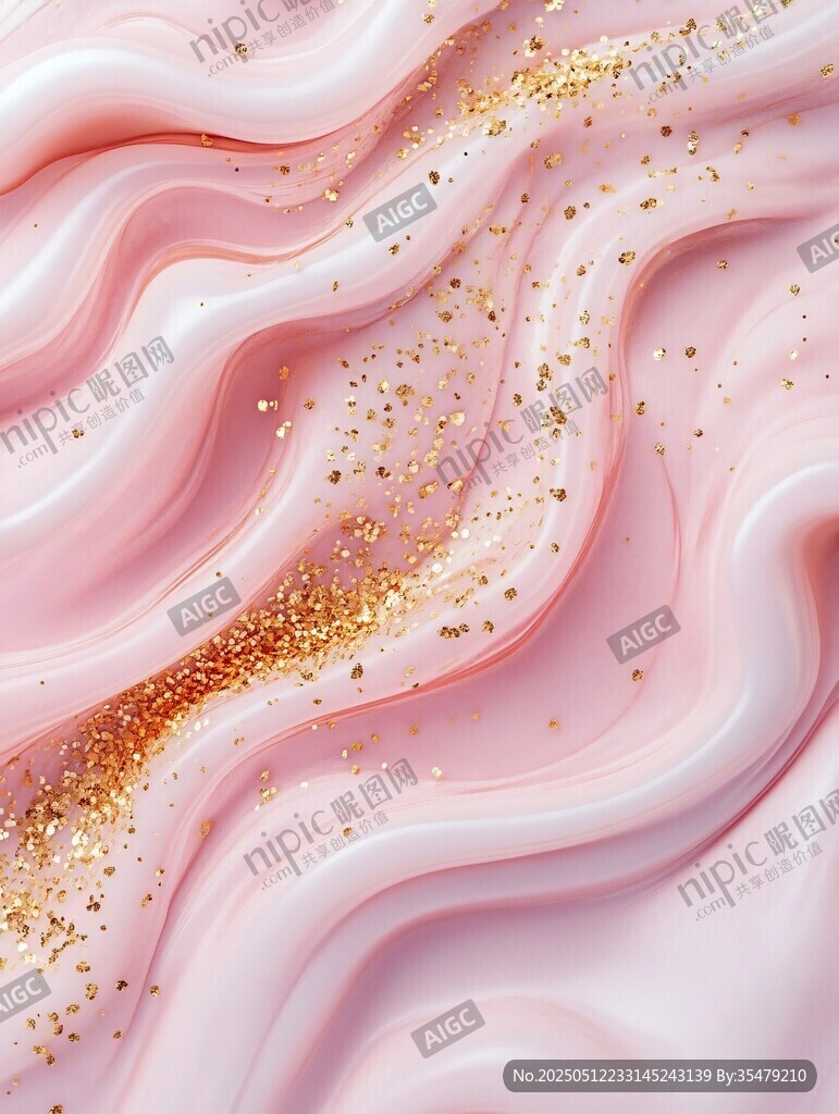粉色流沙金纹理背景图