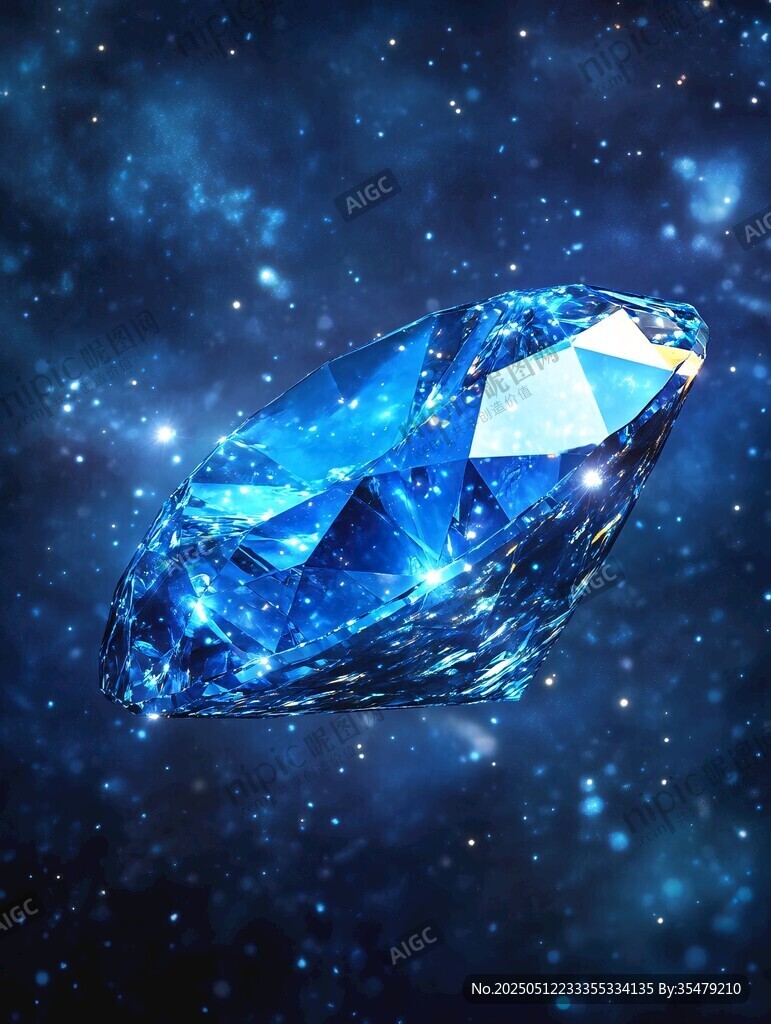 璀璨蓝钻闪耀浩瀚星空