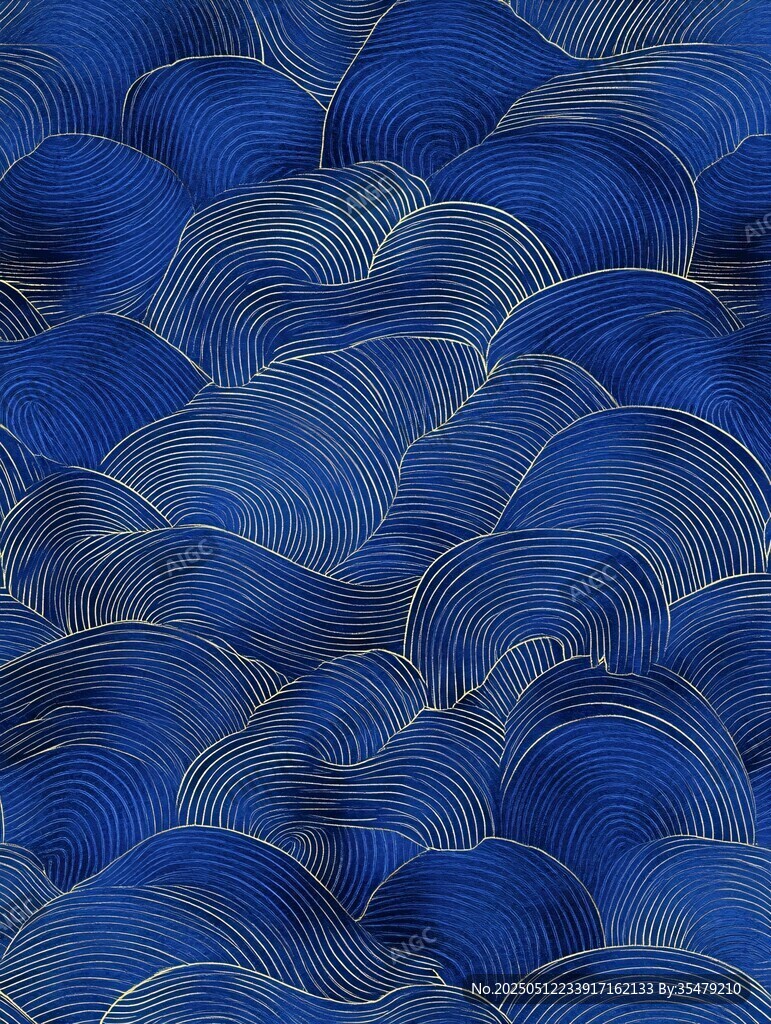 蓝色海浪纹理图案