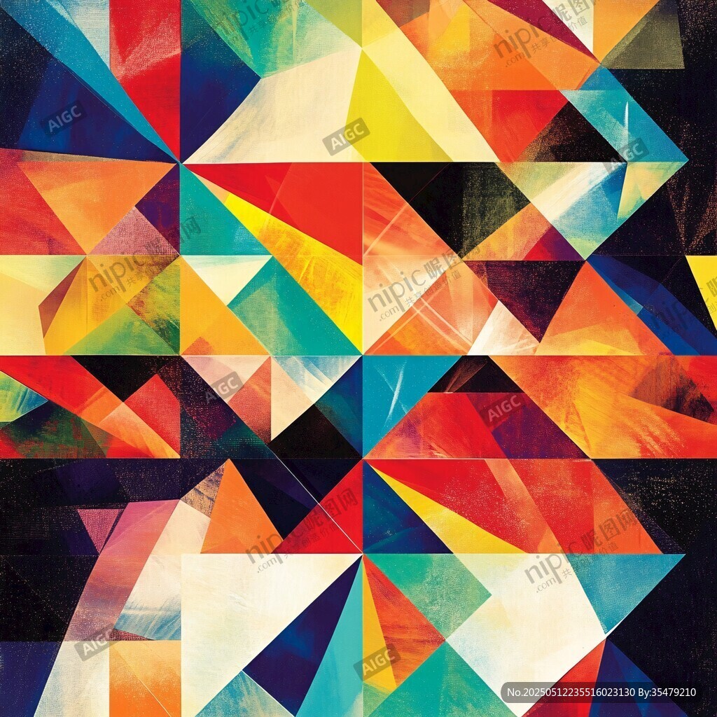 多彩几何抽象艺术图案