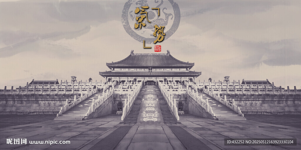 古代宫殿建筑景观图