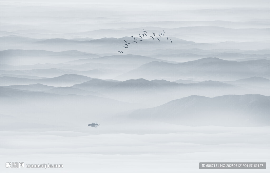 水墨画山水