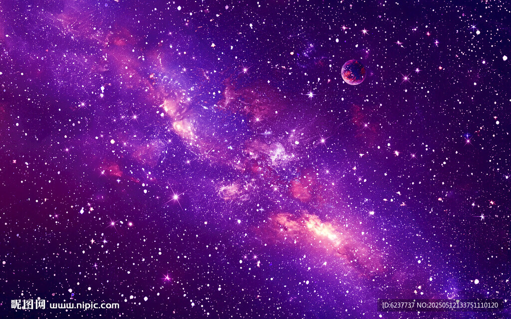 紫色宇宙星空背景图