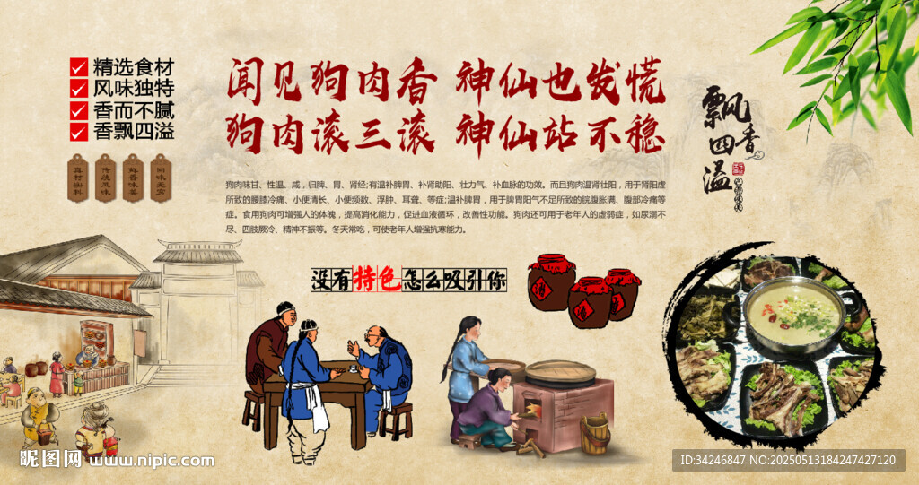 狗肉火锅背景墙