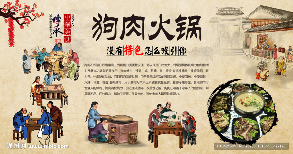 狗肉火锅背景墙