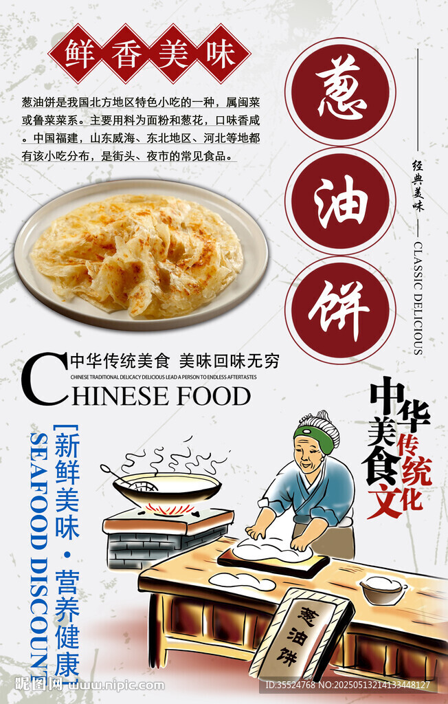 葱油饼背景墙