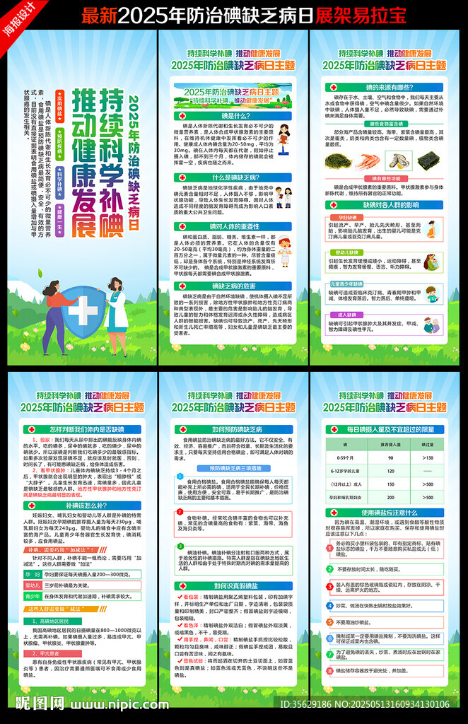 2025年防治碘缺乏病日展架