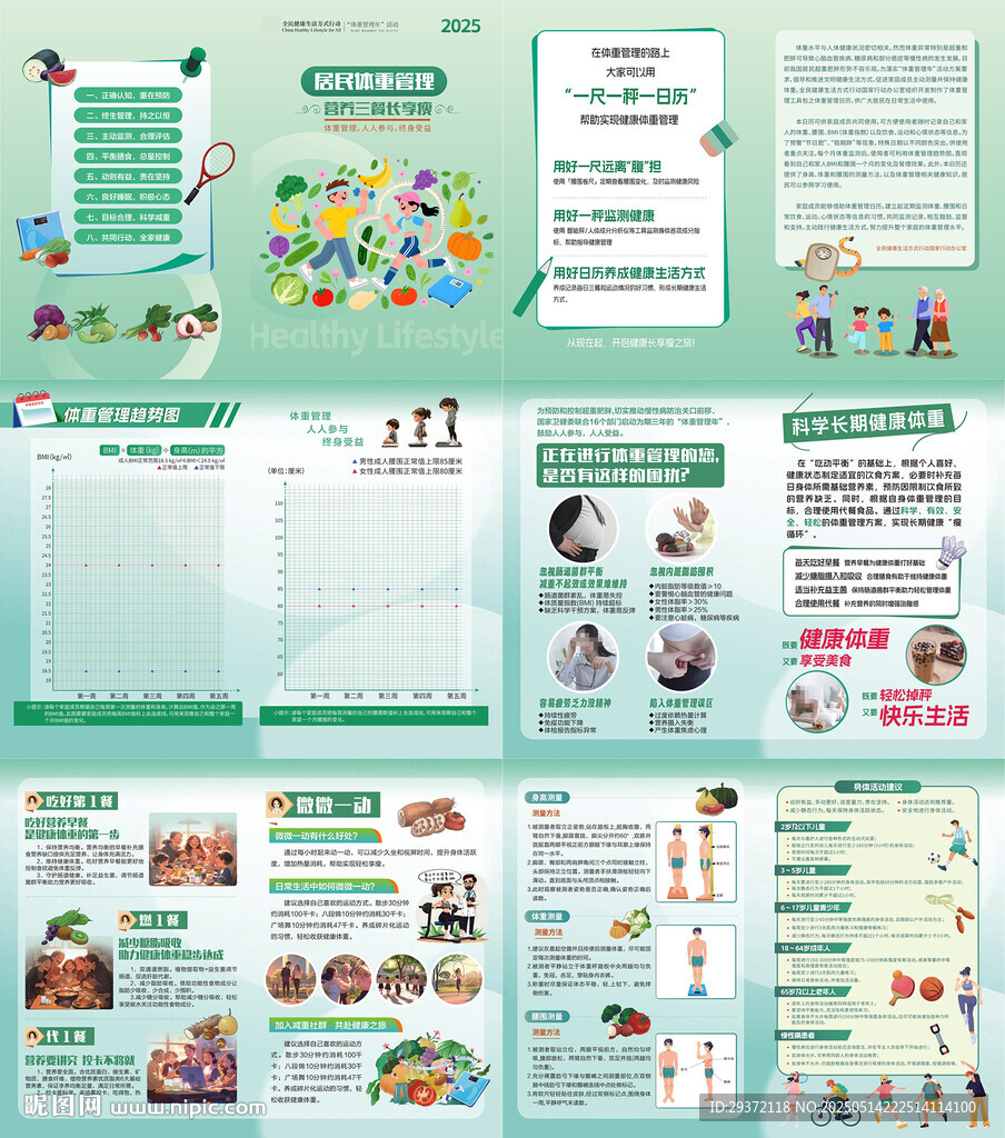 体重管理年营养三餐画册手册