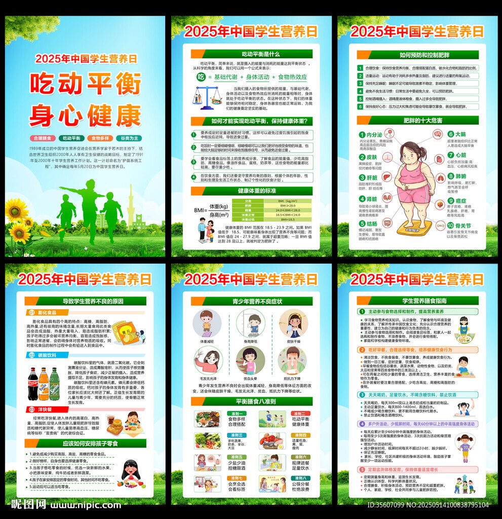中国学生营养日展板