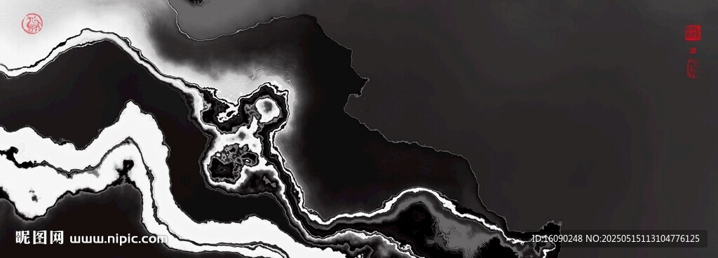 水墨群山