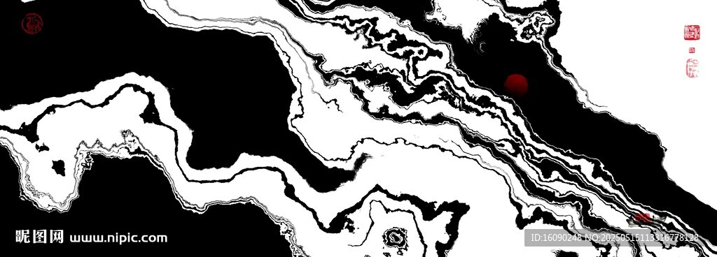 水墨山河
