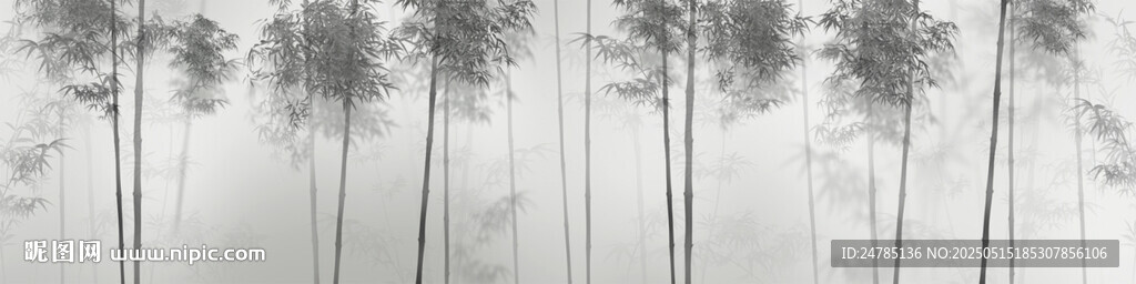 水墨竹林