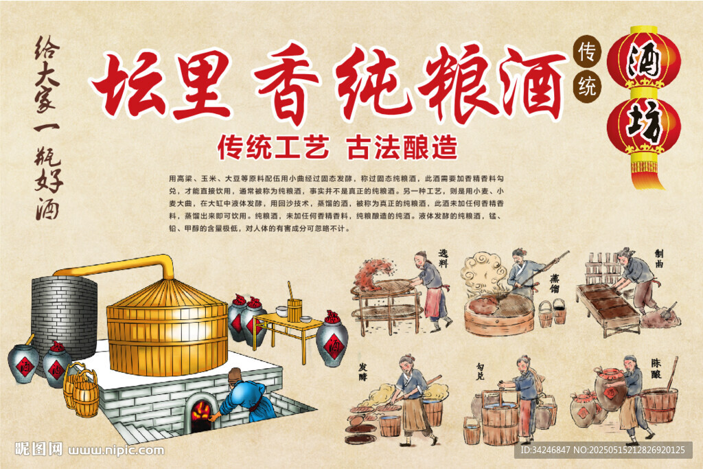 纯粮酒背景墙