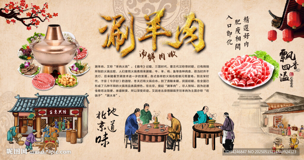 老北京涮羊肉背景