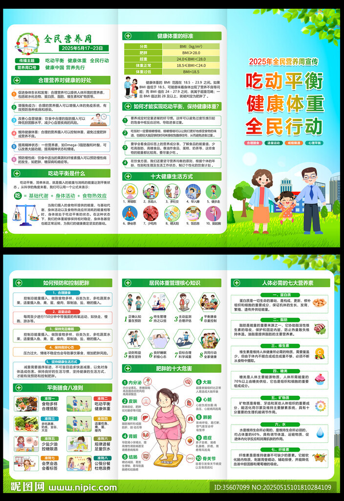 全民营养周三折页