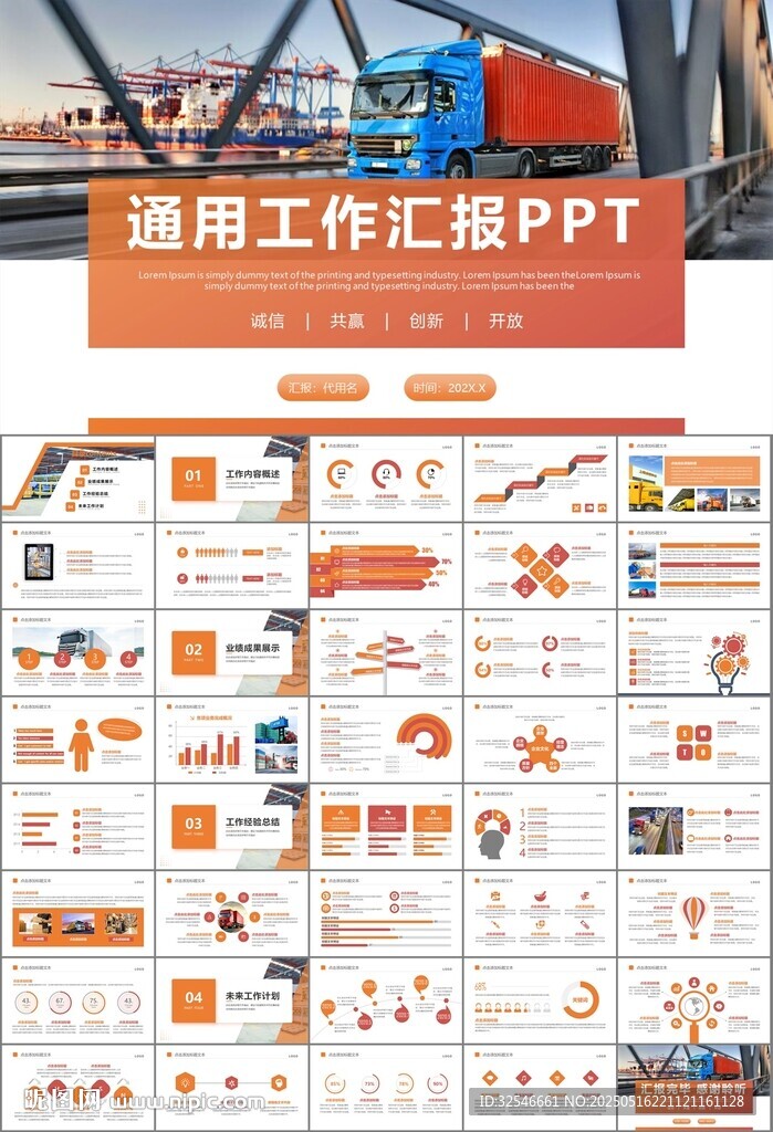 物流运输快递行业总结计划PPT